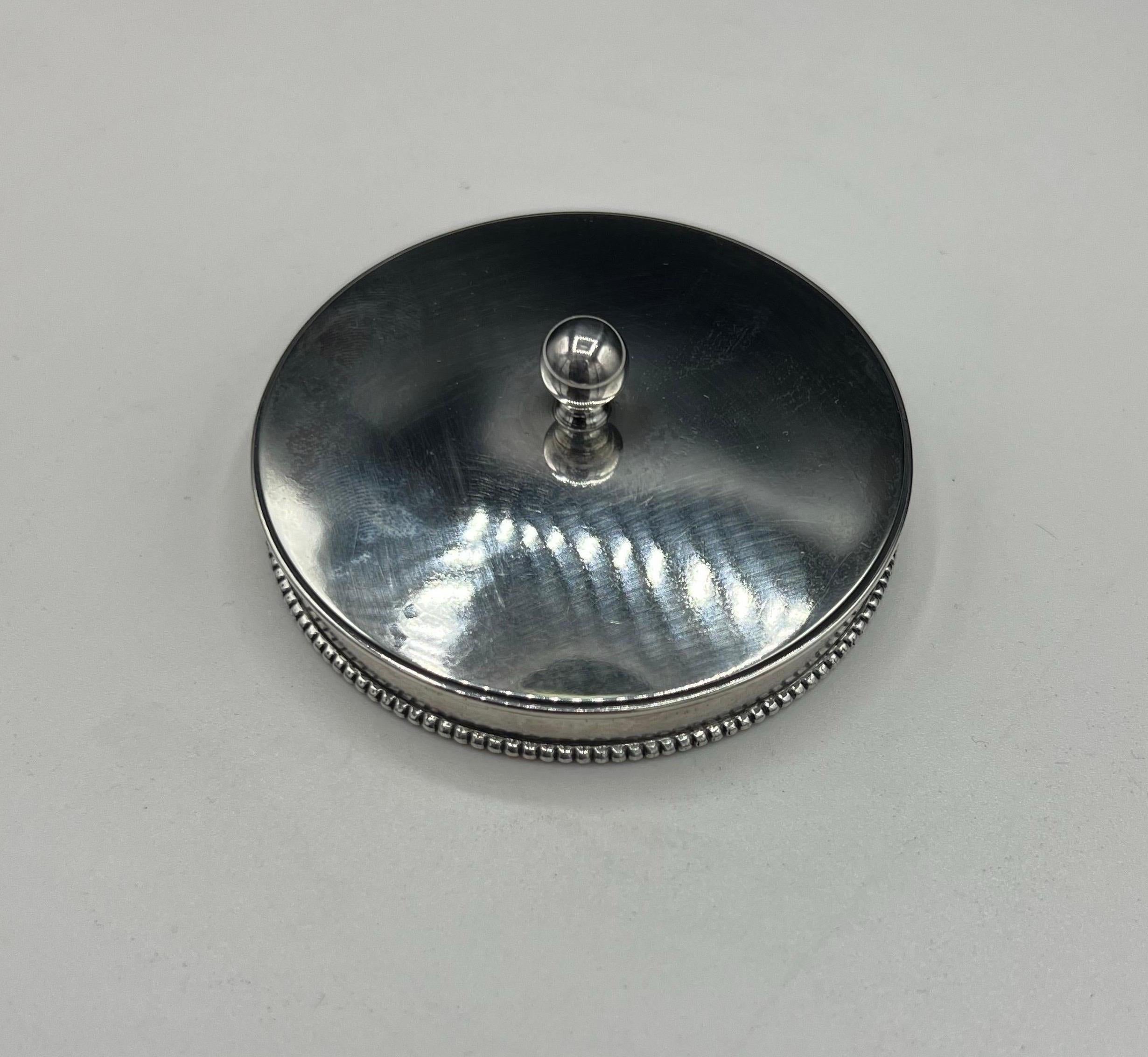 20th Century Tiffany & Co. Sterling Silver Lidded Coaster For Sale