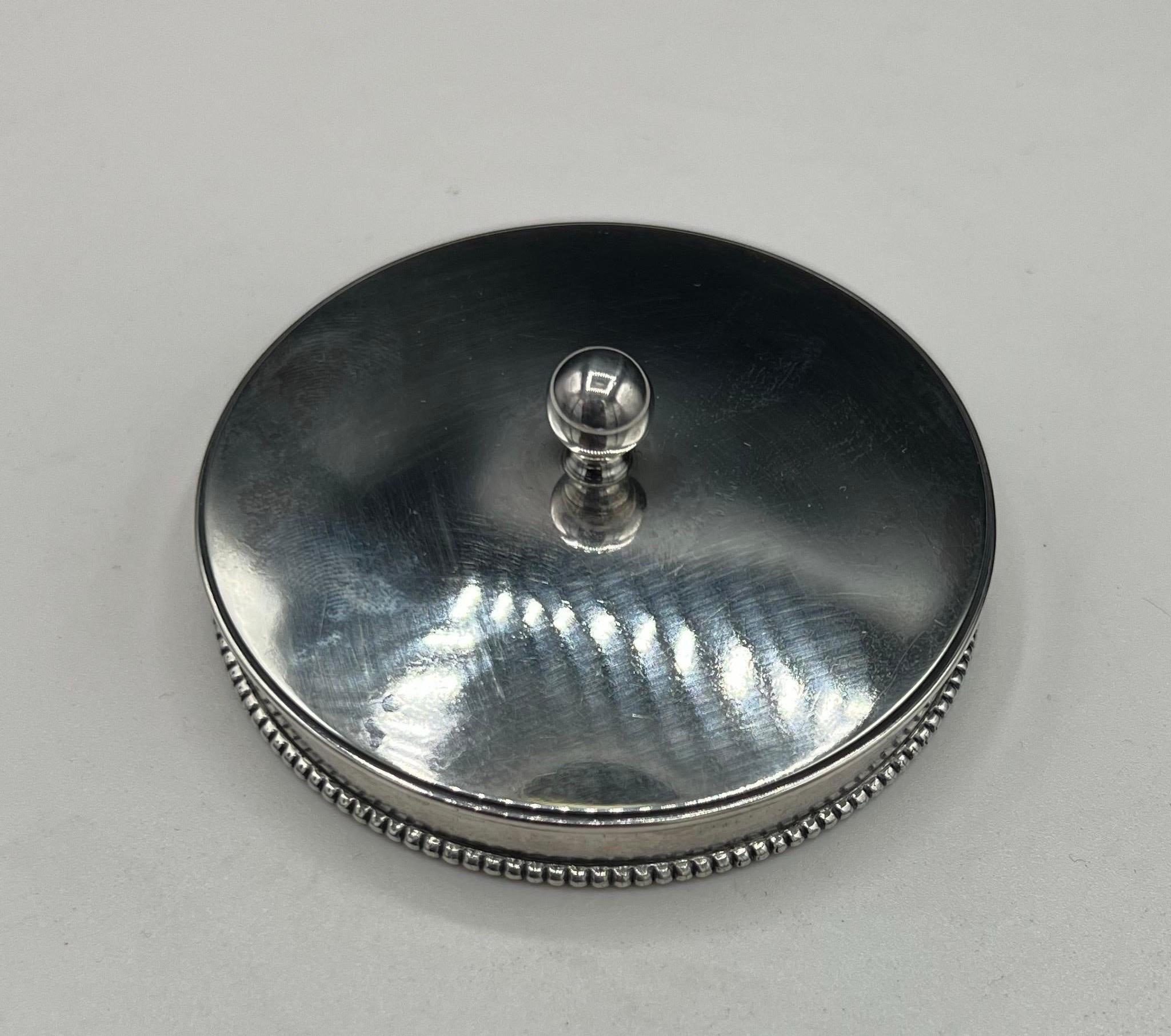 Tiffany & Co. Sterling Silver Lidded Coaster For Sale 1