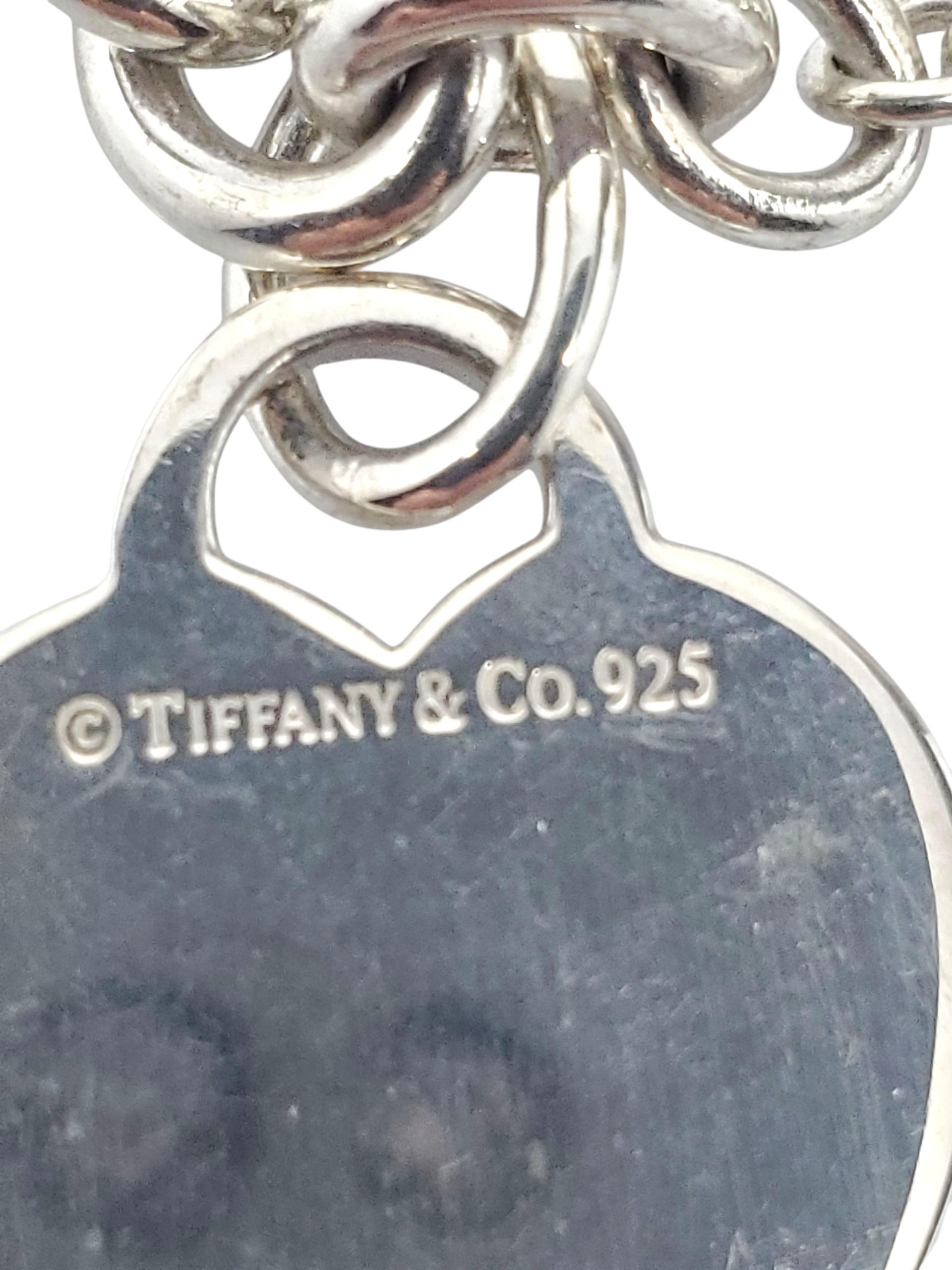Tiffany & Co. Sterling Silver Link Heart Tag Toggle Bracelet #22597 en venta 3