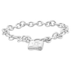 Used Tiffany & Co. Sterling Silver Lock Charm Bracelet