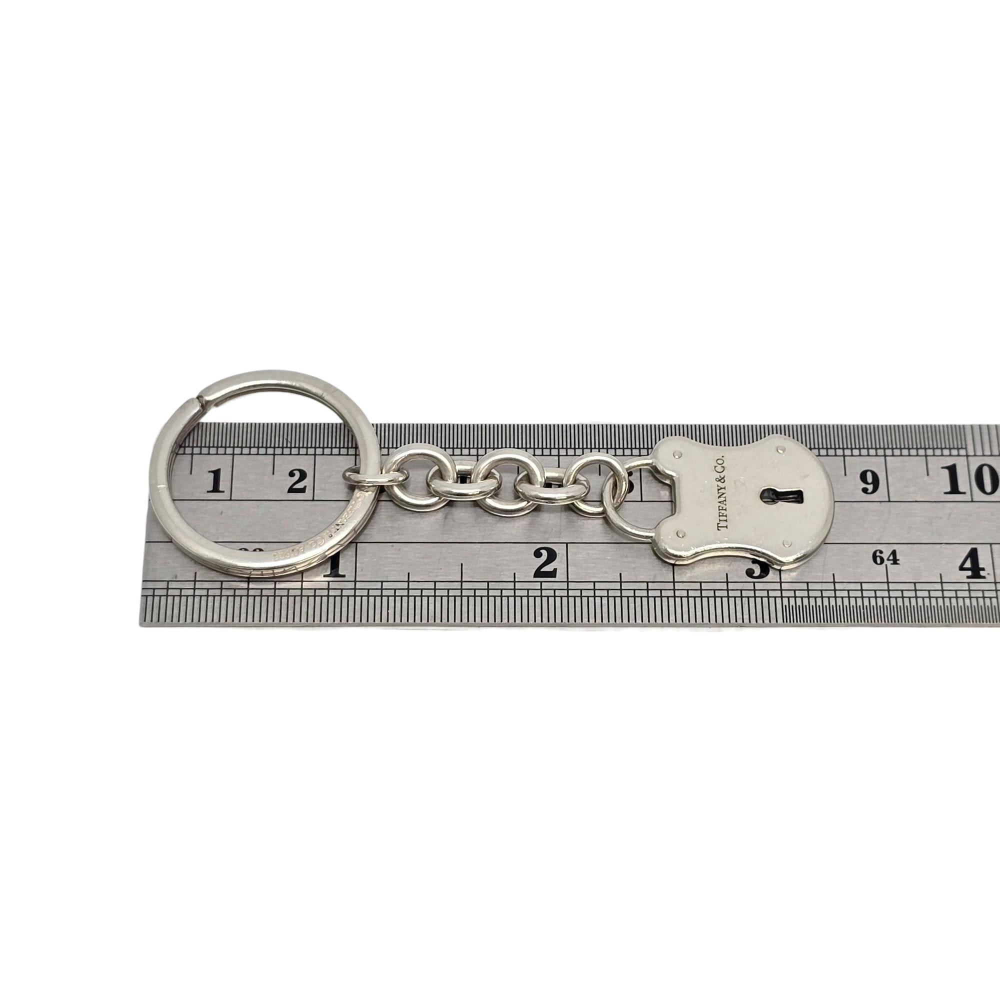 Tiffany & Co Sterling Silver Lock Keychain/Key Ring #21831 For Sale 6