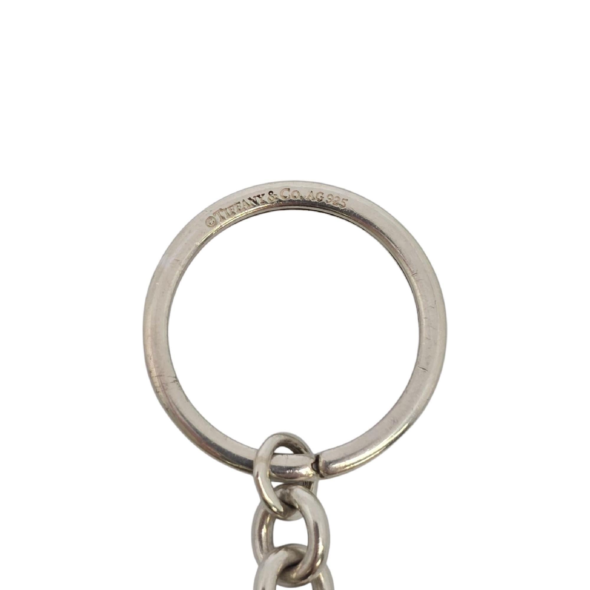 Women's Tiffany & Co Sterling Silver Lock Keychain/Key Ring #21831 For Sale
