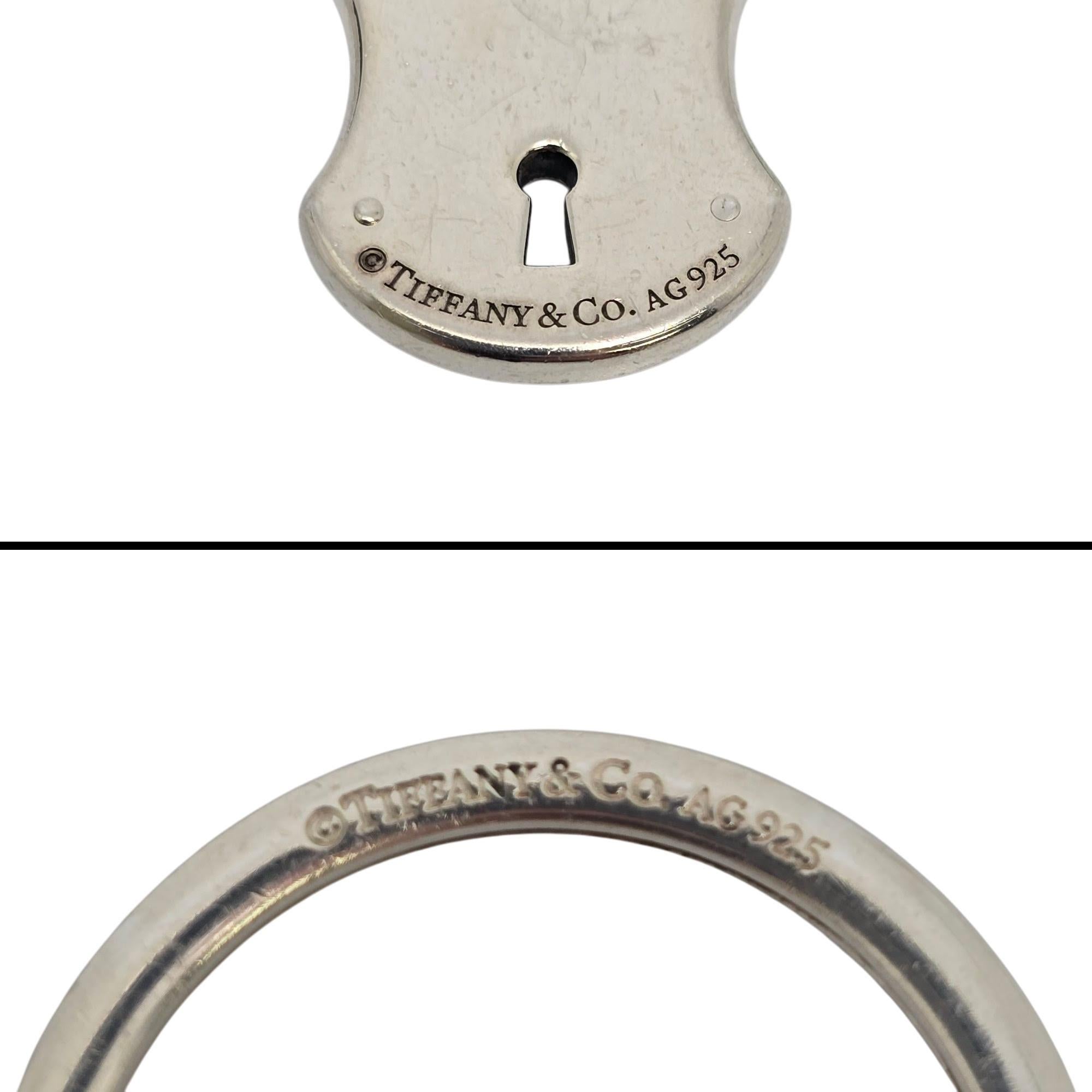 Tiffany & Co Sterling Silver Lock Keychain/Key Ring #21831 For Sale 5