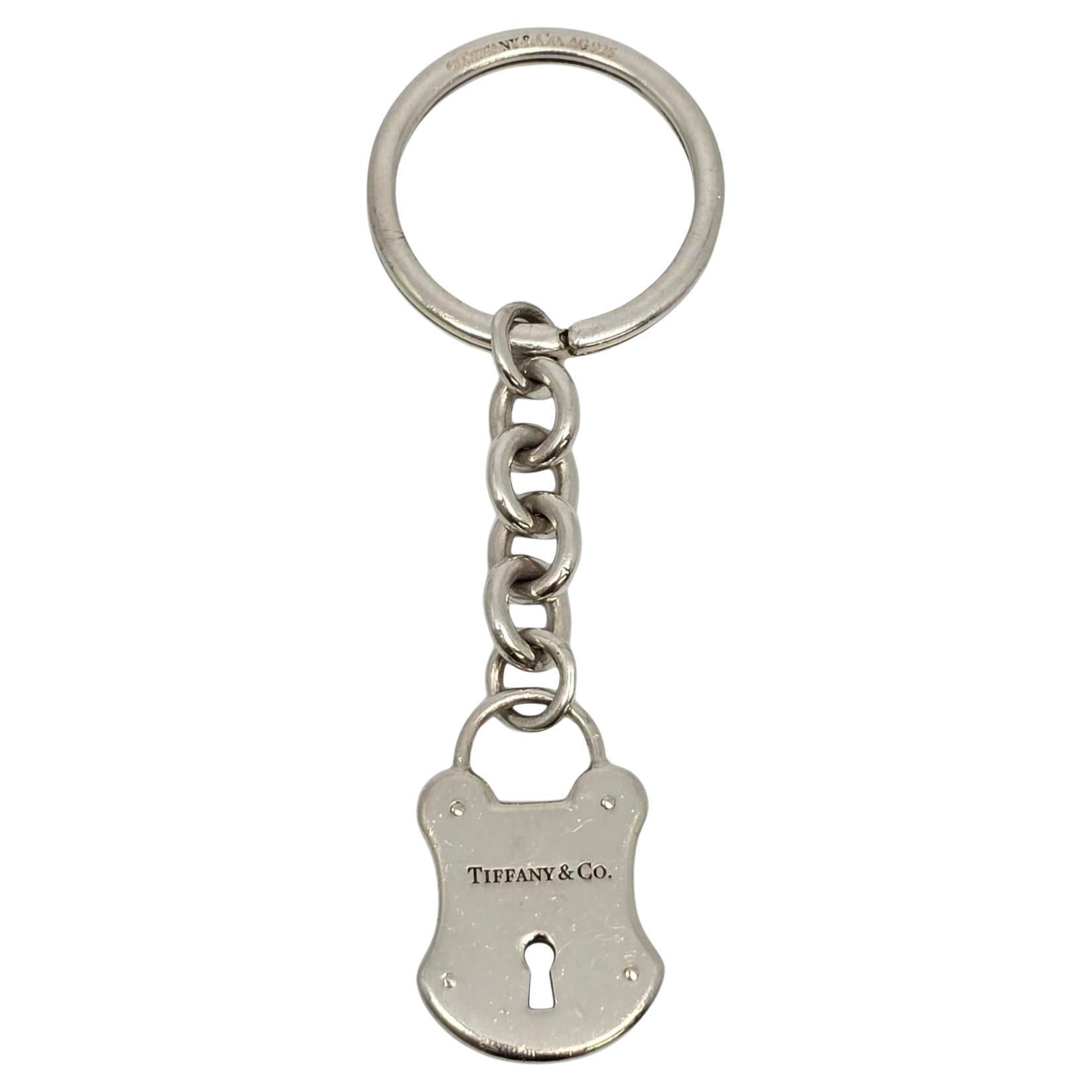 Tiffany & Co Sterling Silver Lock Keychain/Key Ring #21831