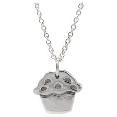 Tiffany & Co. Sterling Silver Love Muffin Pendant Drop Necklace