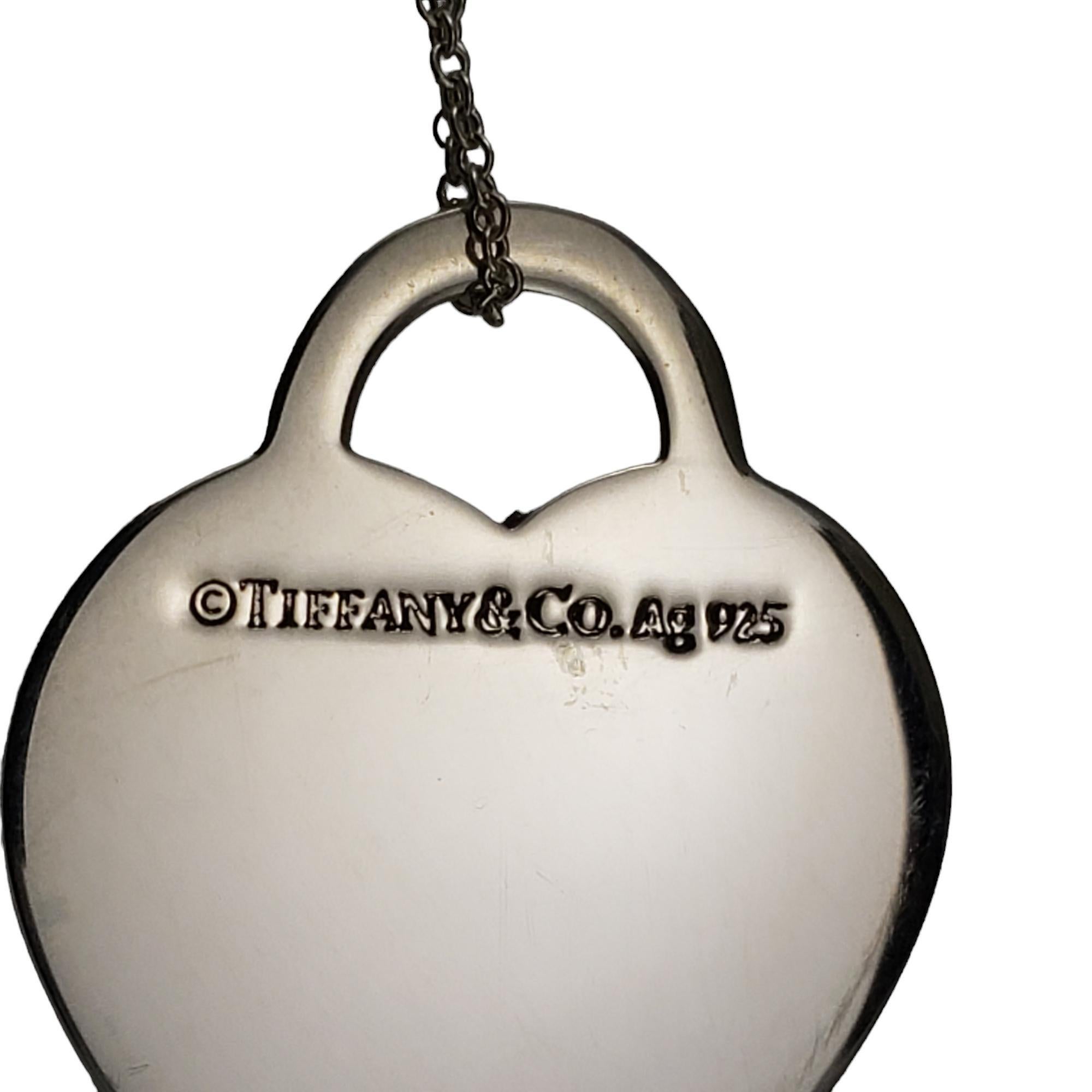 Tiffany & Co. Boîte de collier pendentif cœur Love You en argent sterling #17084 en vente 2