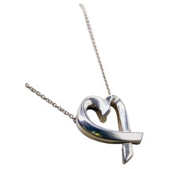 Tiffany & Co Sterling Silver Loving Heart Pendant Necklace