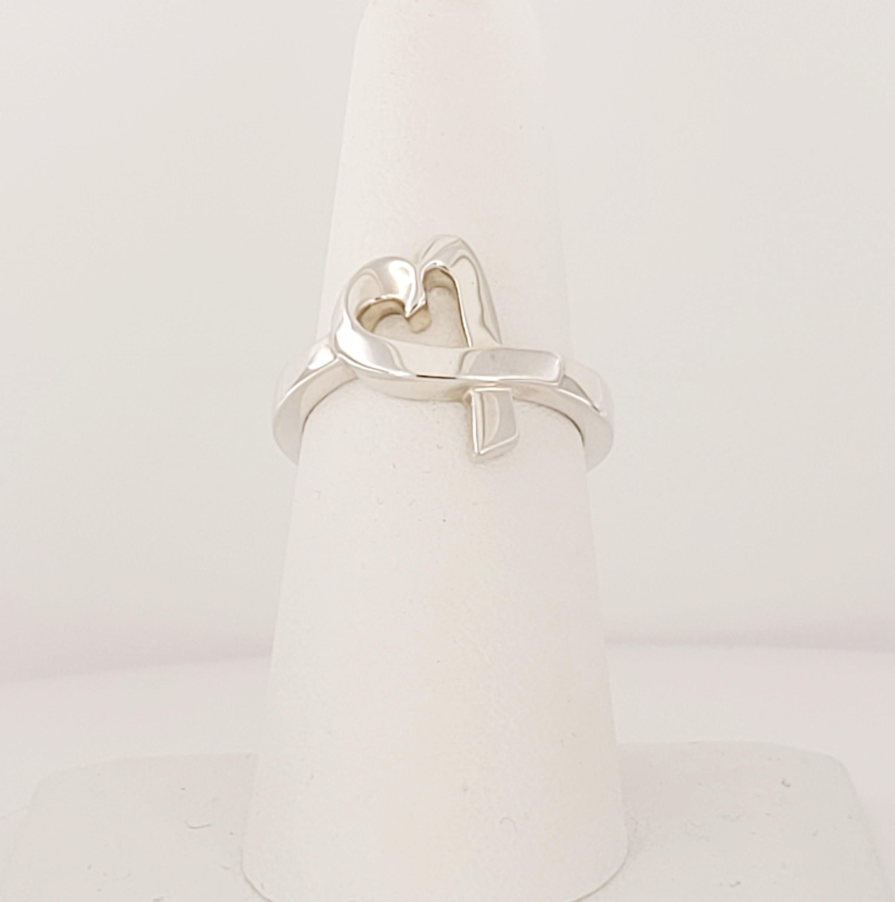 Women's Tiffany & Co. Sterling Silver Loving Heart Ring For Sale