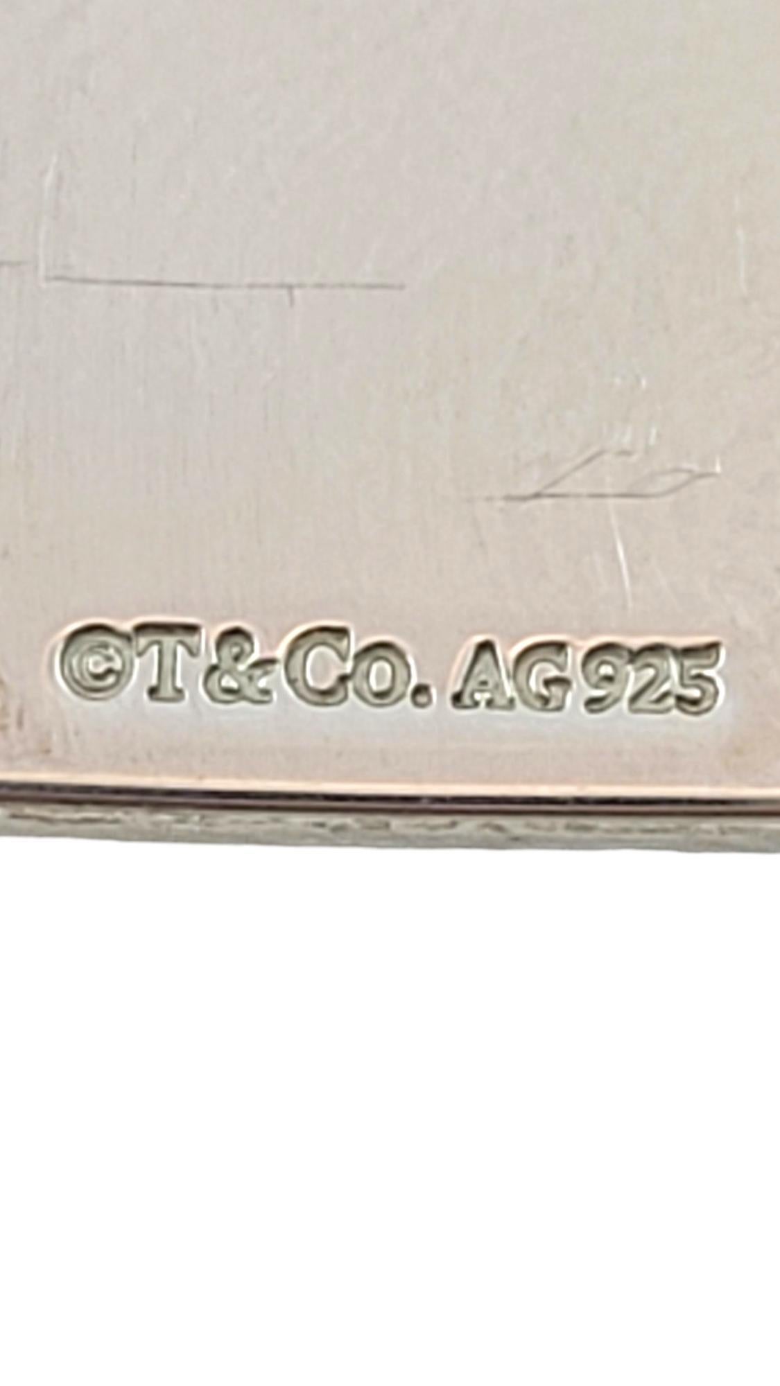 Tiffany & Co Sterling Silver Luggage Tag Charm #17407 In Good Condition For Sale In Washington Depot, CT