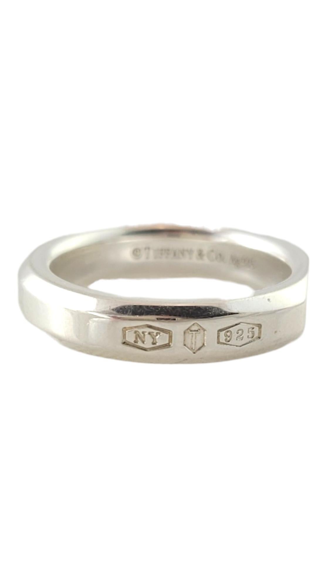 Tiffany & Co Sterling Silver Makers Narrow Slice Ring Size 6 #17484 In Good Condition In Washington Depot, CT