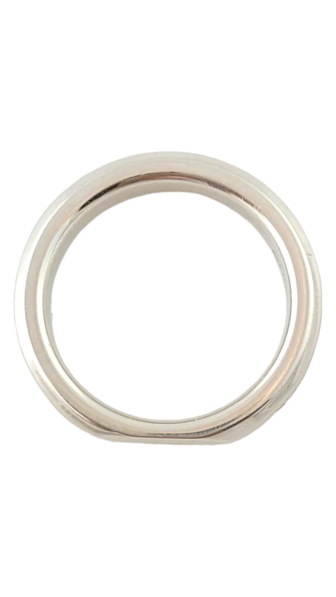 Women's Tiffany & Co Sterling Silver Makers Narrow Slice Ring Size 6 #17484