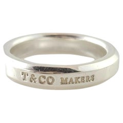 Tiffany & Co Sterling Silver Makers Narrow Slice Ring Size 6 #17484