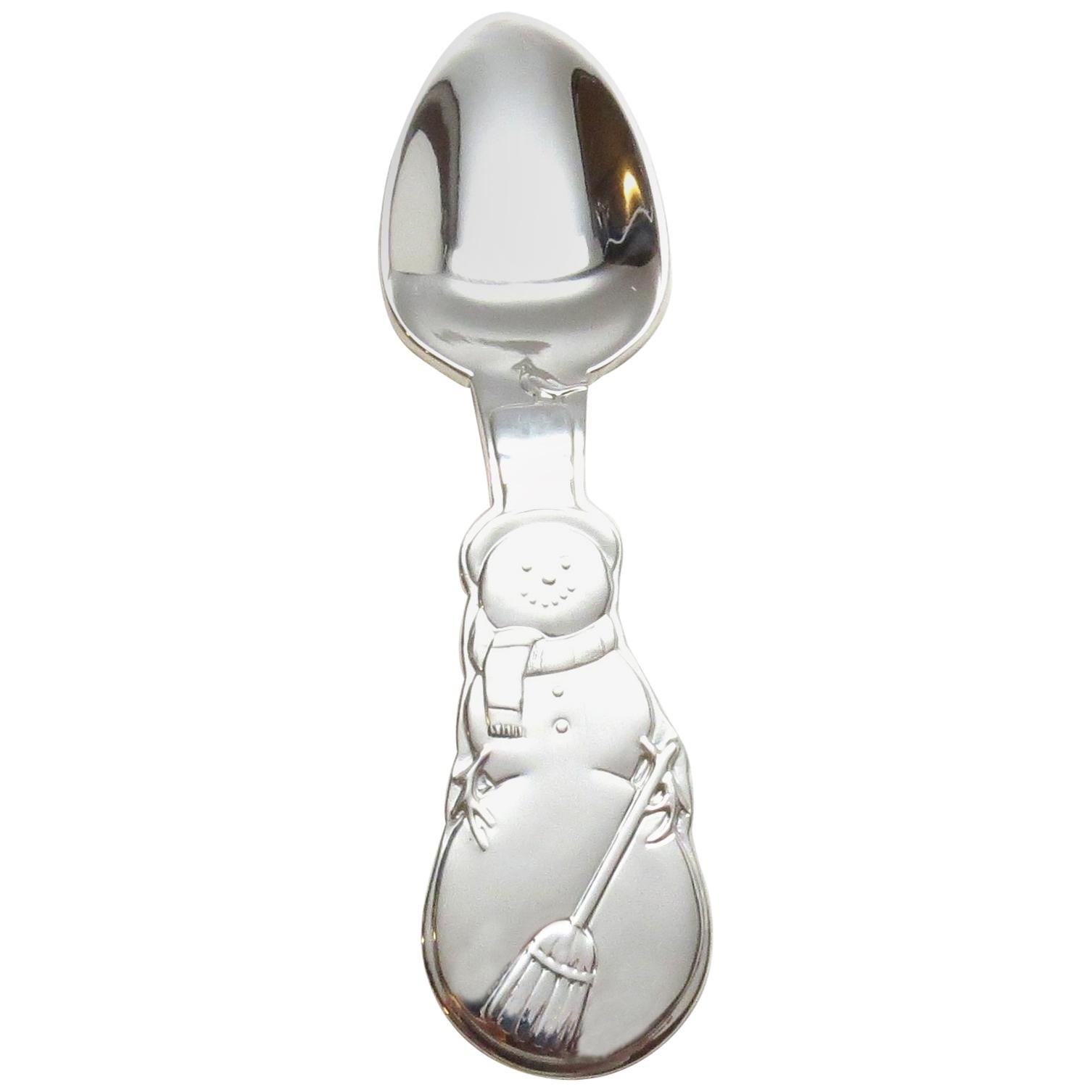 Tiffany & Co. Sterling Silver Makers Snowman Youth Spoon