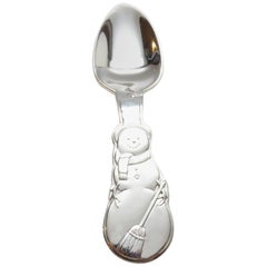 Tiffany & Co. Sterling Silver Makers Snowman Youth Spoon