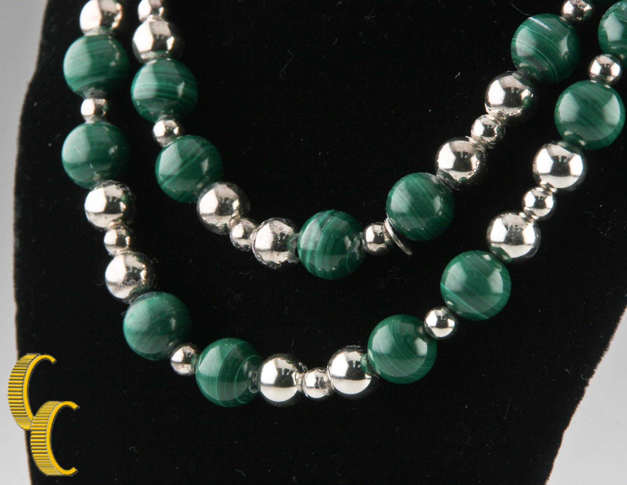 malachite bead necklace