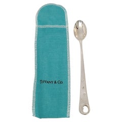 Tiffany & Co Sterling Silber Mann im Mond Baby Fütterung Löffel mit Beutel
