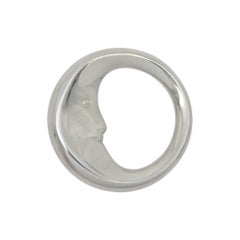 Tiffany & Co Sterling Silver Man In The Moon Baby Rattle With Box & Pouch #24938