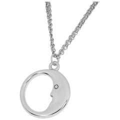 Tiffany & Co. Sterling Silver Man in the Moon Pendant Necklace