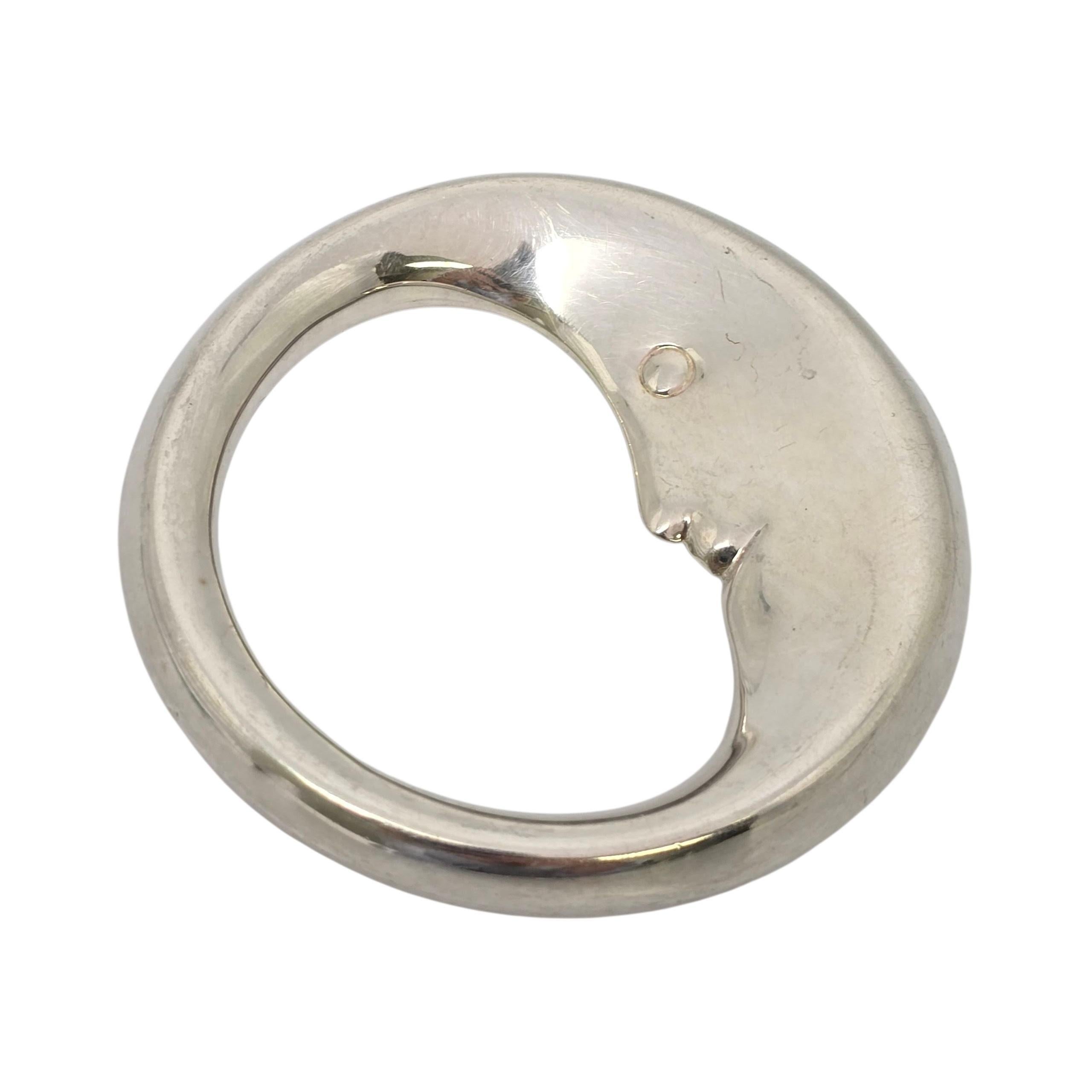 Femenino o masculino Tiffany & Co Sonajero Hombre en la Luna de plata de ley #22930 en venta