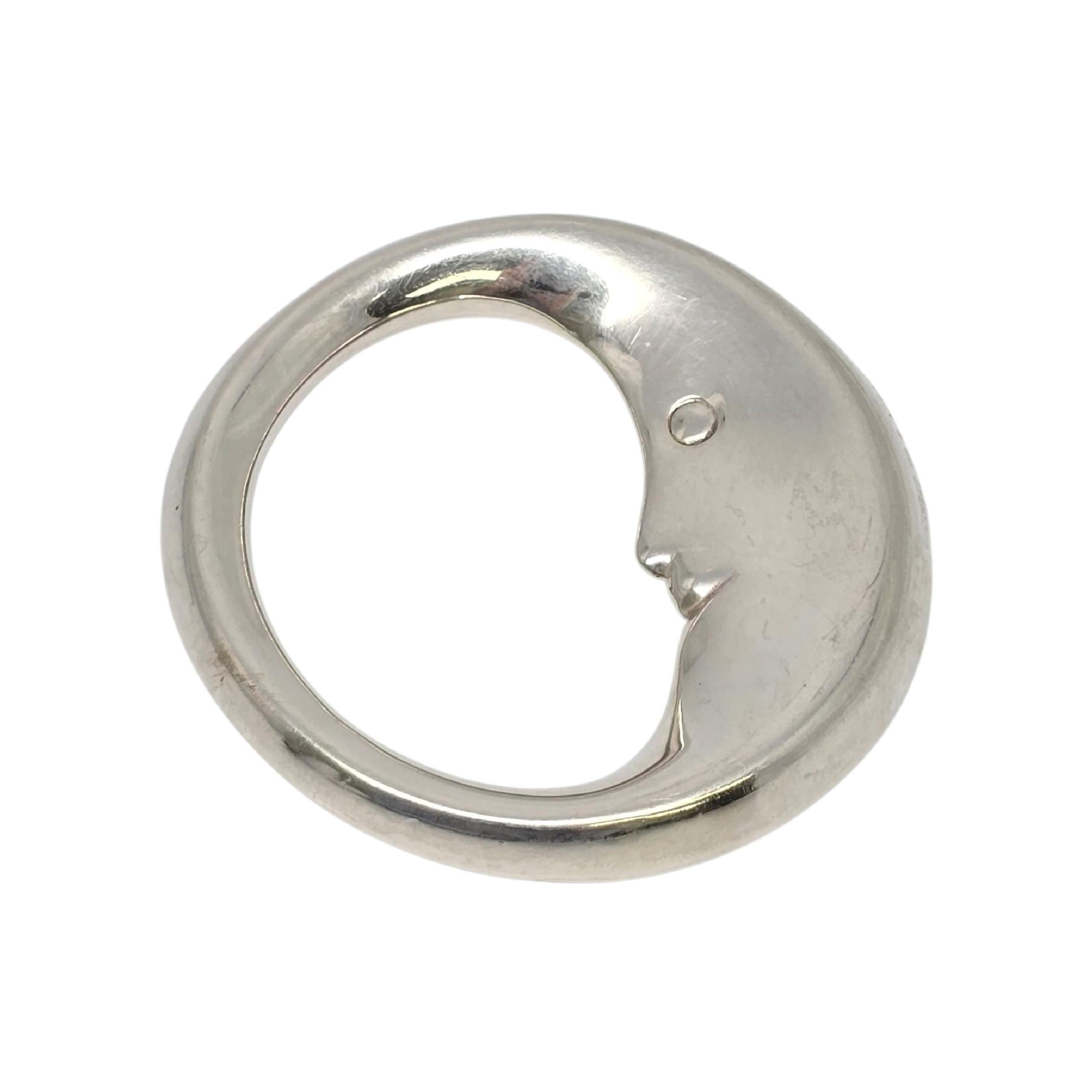 Sonajero Hombre en la Luna de plata de ley Tiffany & Co. con monograma #22931 en venta 1