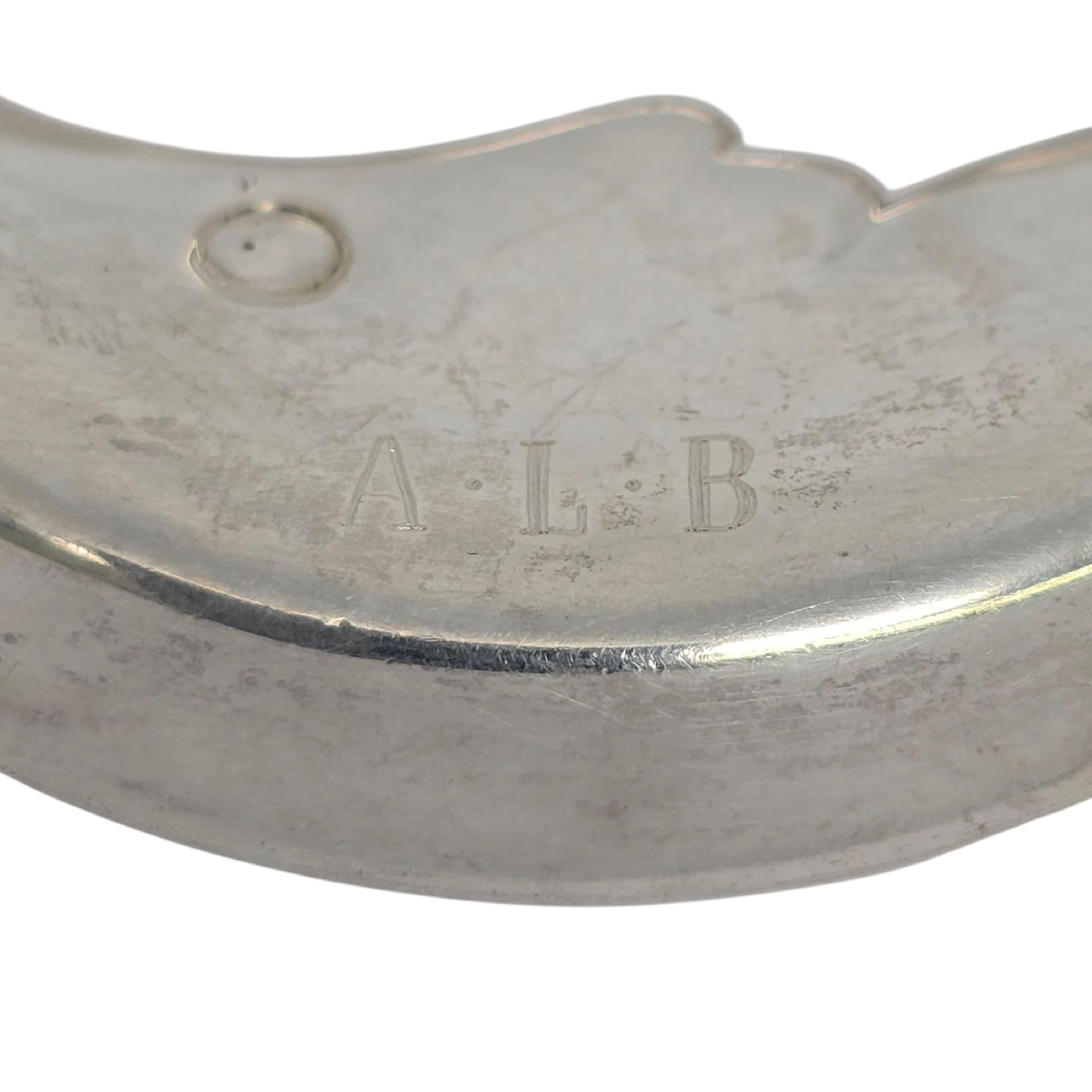 Sonajero Hombre en la Luna de plata de ley Tiffany & Co. con monograma #22931 en venta 2