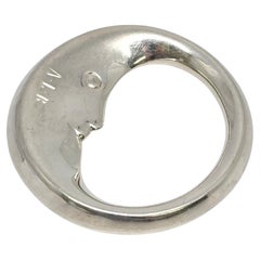 Tiffany & Co Sterling Silver Man In The Moon Rattle with Monogram #22931