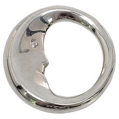 Tiffany & Co. Sterling Silber Mann im Mond Beißring Rassel
