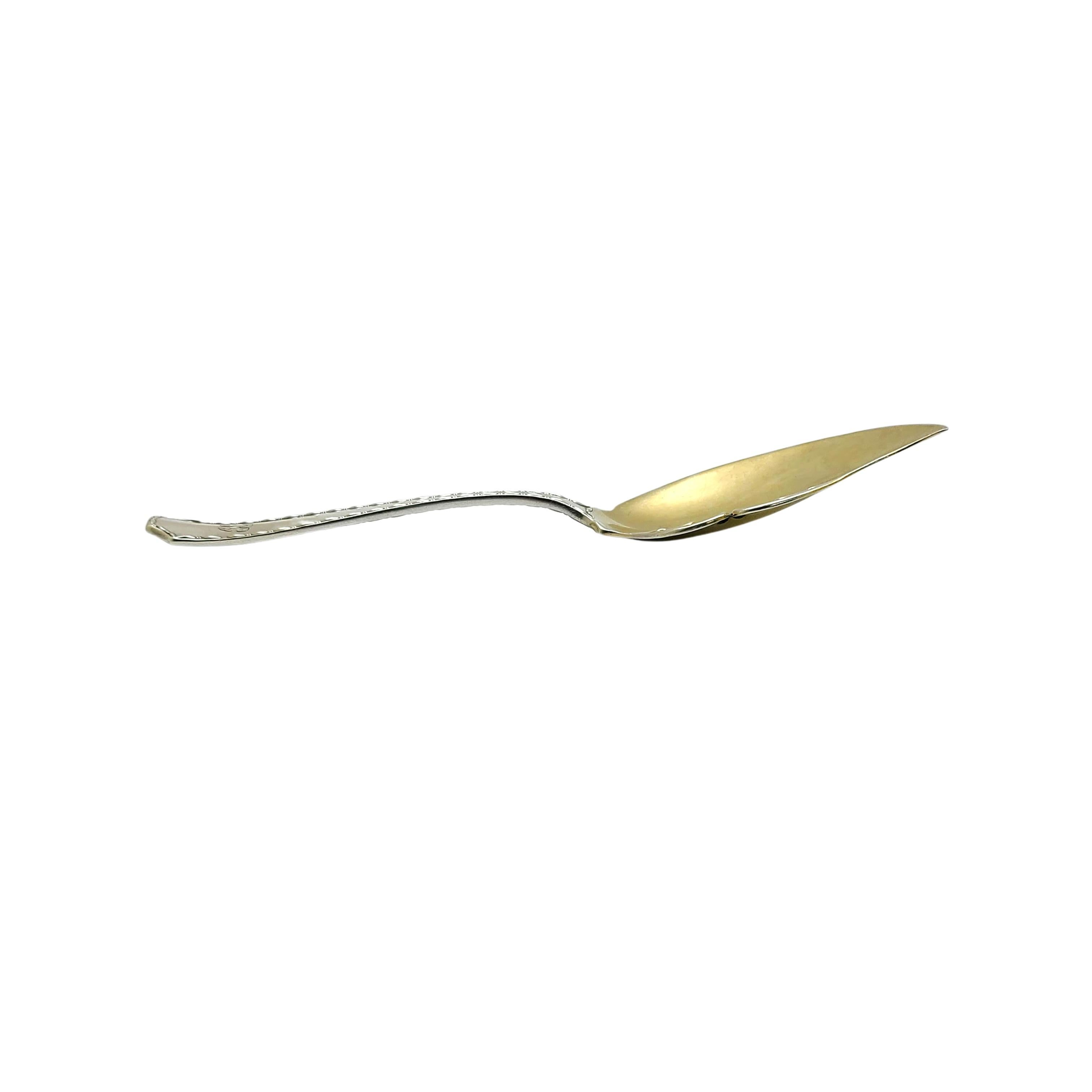 Tiffany & Co. Sterling Silver Marquise Gold Wash Jelly Server with Monogram In Good Condition For Sale In Washington Depot, CT