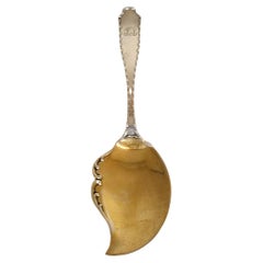 Tiffany & Co. Sterling Silver Marquise Gold Wash Jelly Server with Monogram
