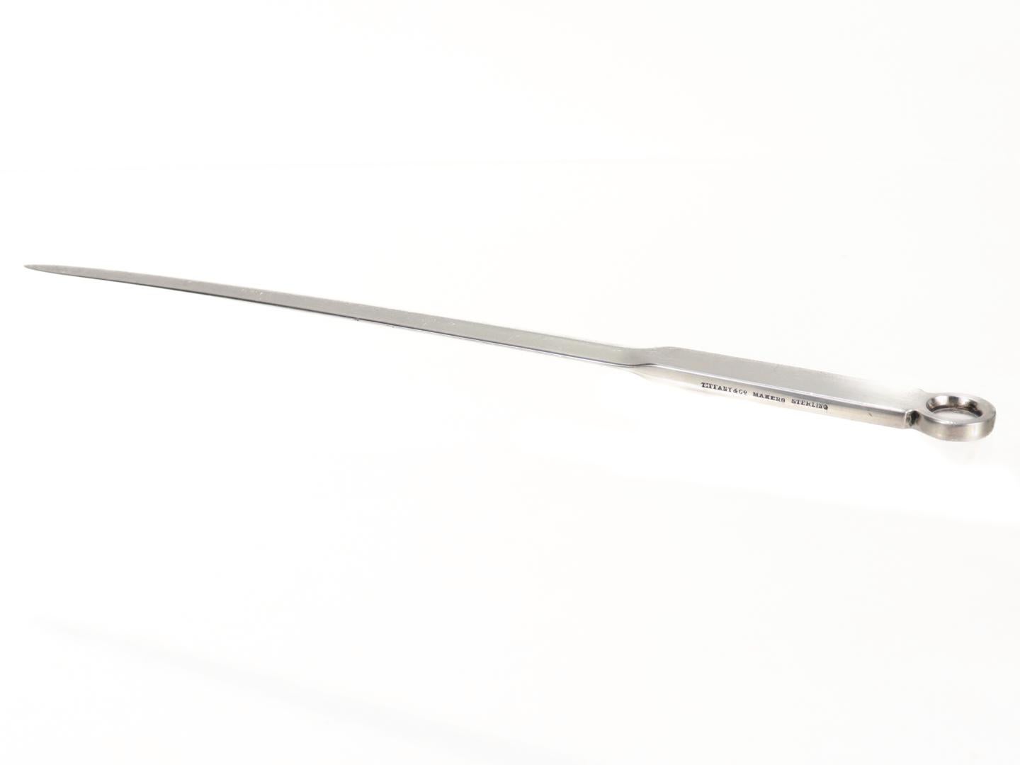 Tiffany & Co. Sterling Silver Meat Skewer (or Letter Opener) In Good Condition For Sale In Philadelphia, PA