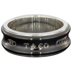 Tiffany & Co. Sterling Silver Men's Engraved Wedding Band