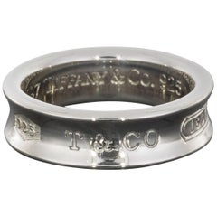 Tiffany & Co. Sterling Silver Men's Engraved Wedding Band