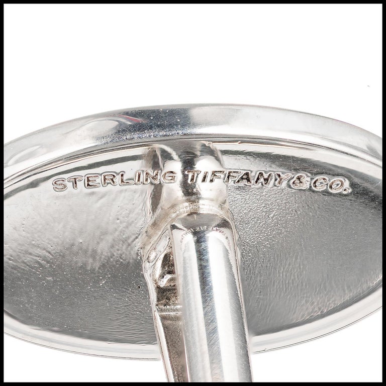 Tiffany and Co. Sterling Silver Men’s Oval Cufflinks at 1stdibs