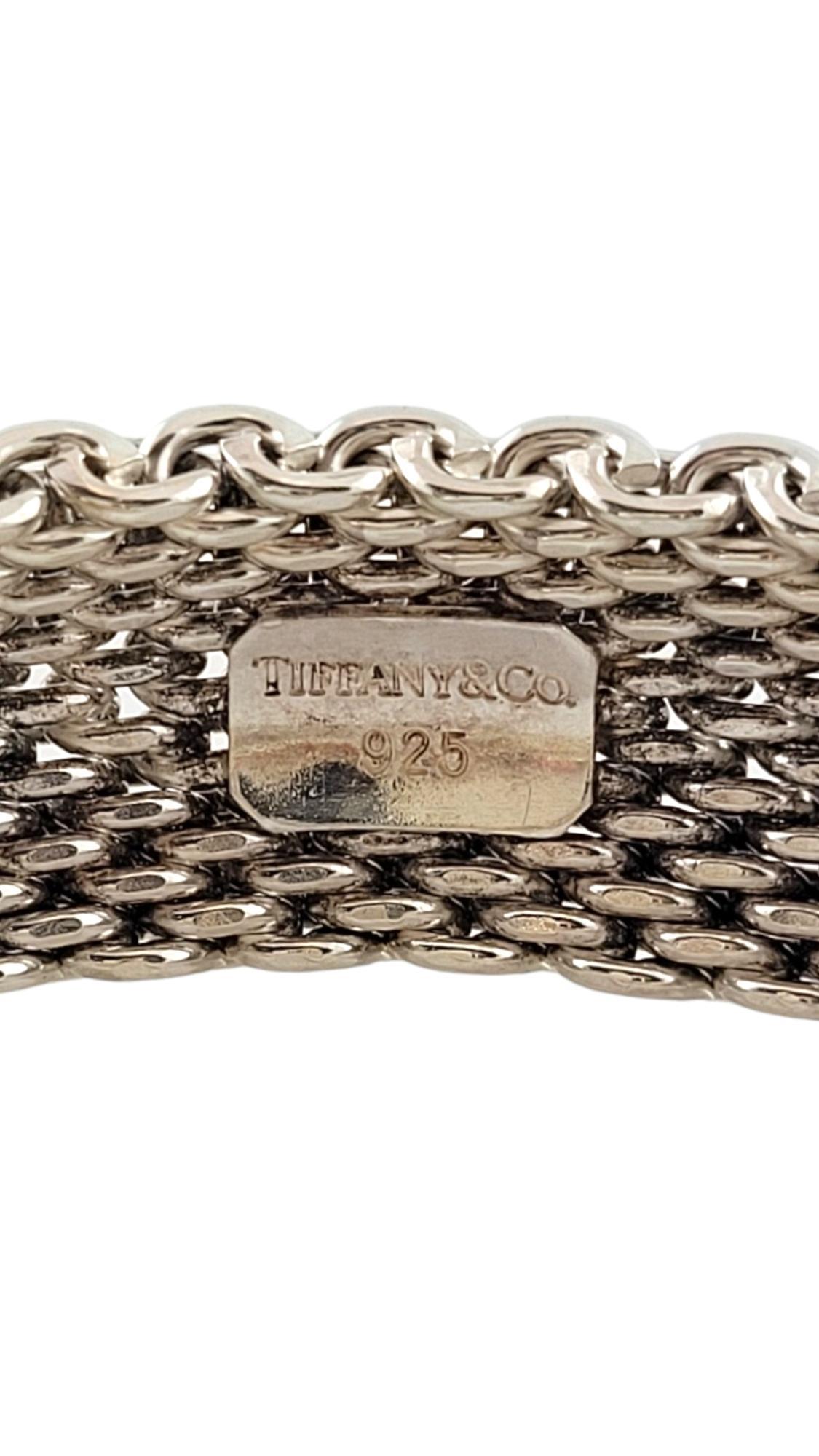 Tiffany & Co. Sterling Silver Mesh Bangle Bracelet #18128 1