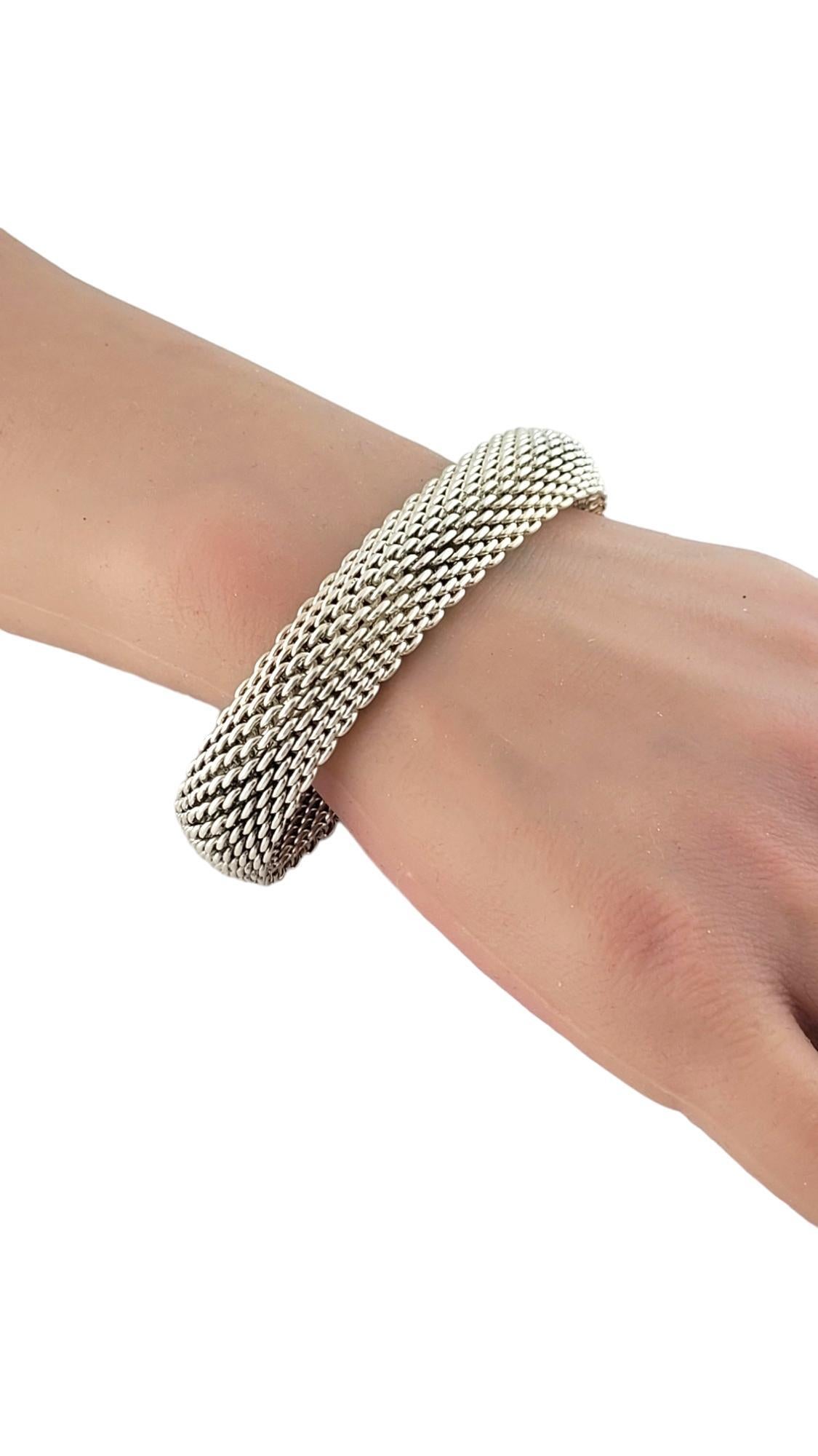 Tiffany & Co. Sterling Silver Mesh Bangle Bracelet #18128 2