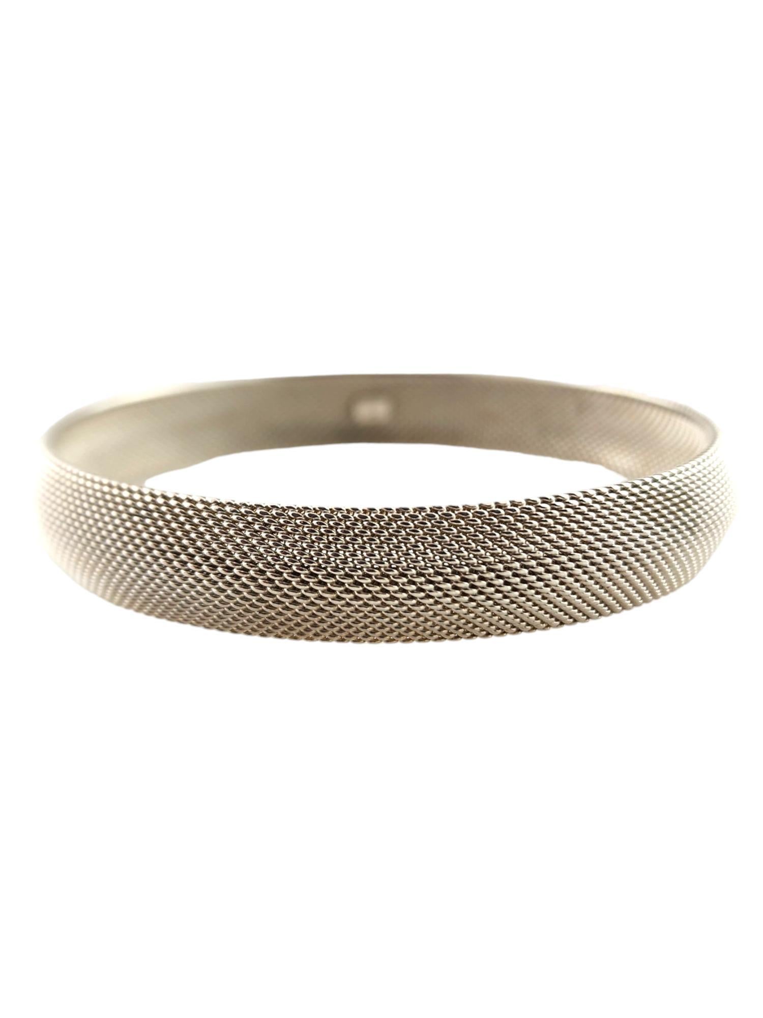 Tiffany & Co Sterling Silver Mesh Bangle Bracelet #18297