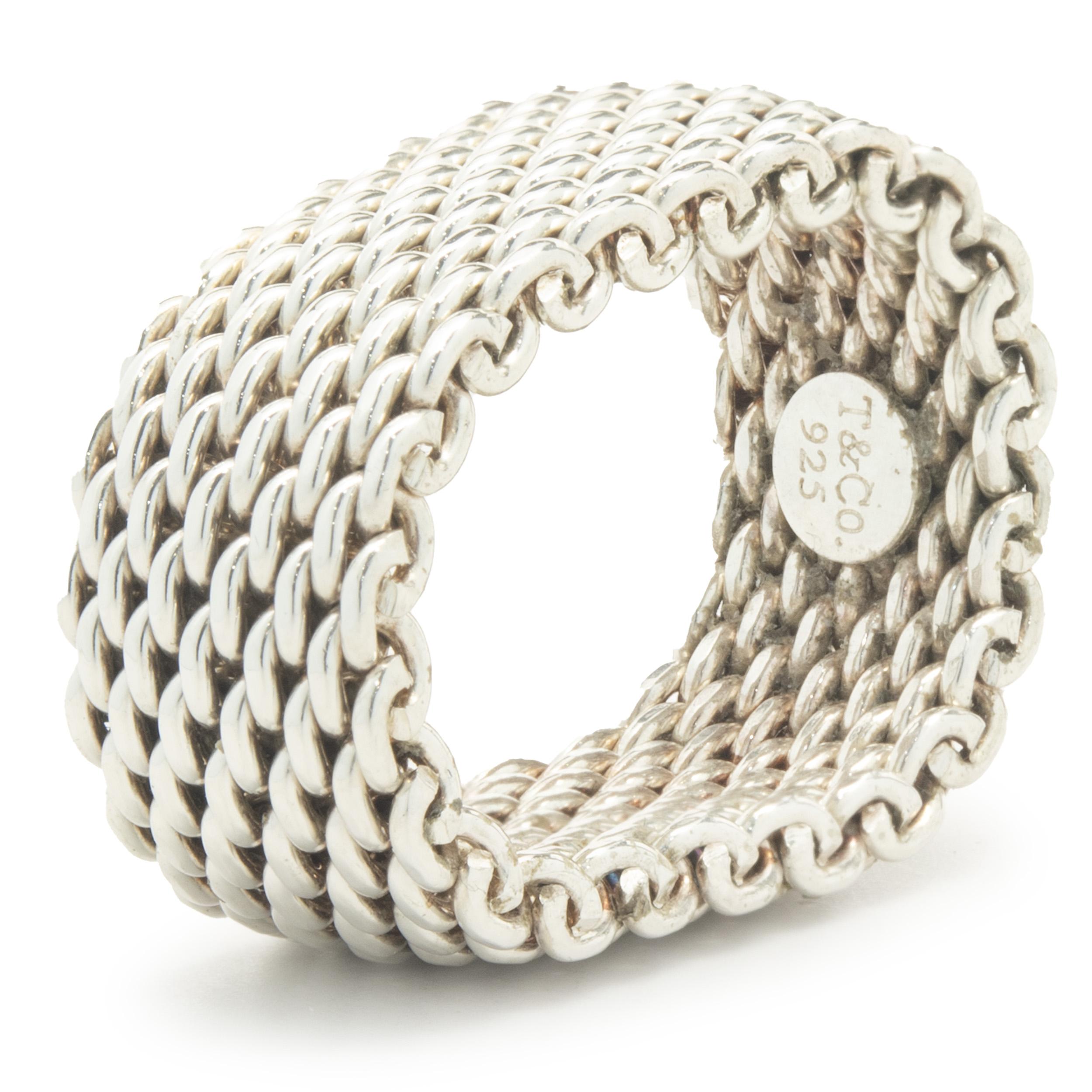 tiffany mesh ring silver