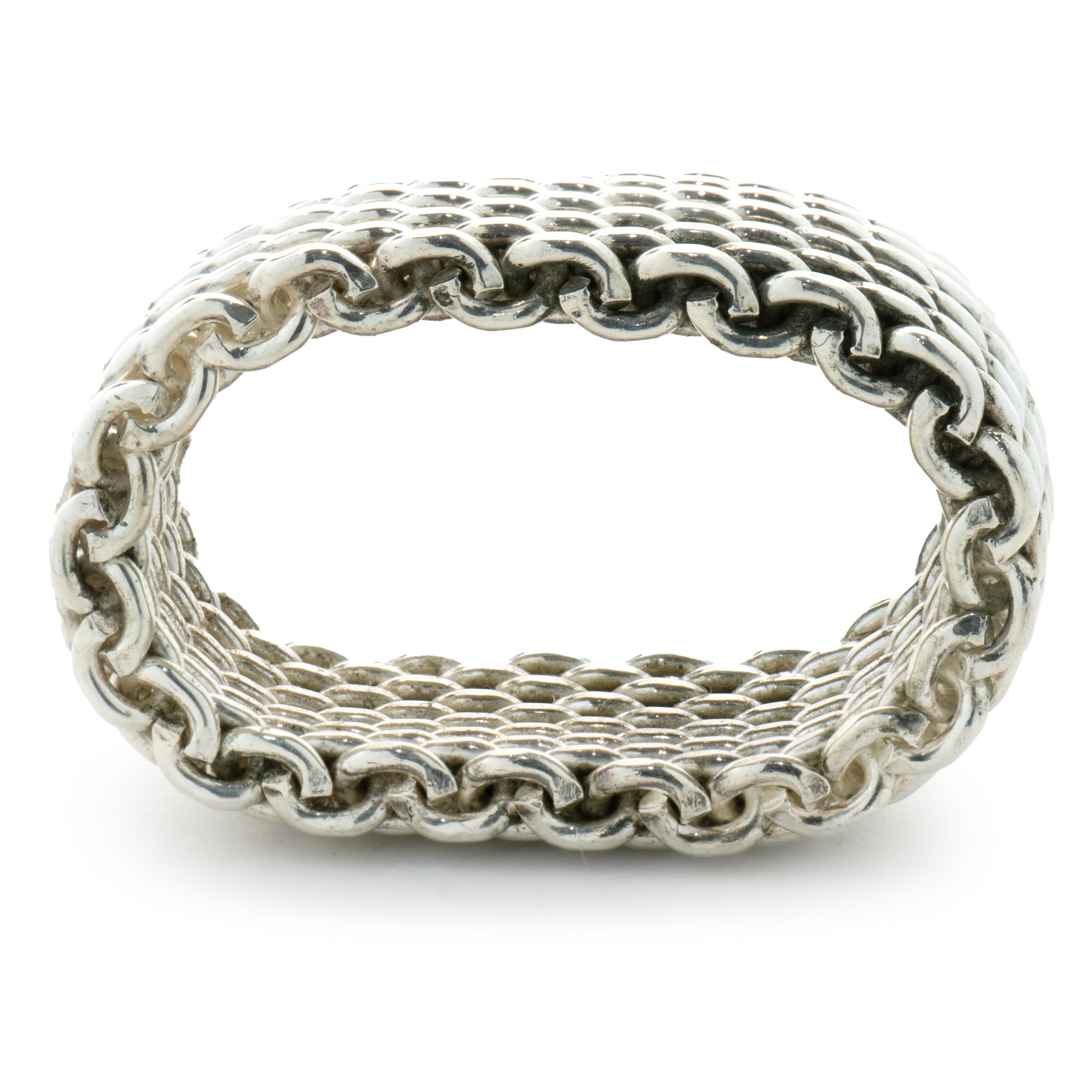 tiffany silver mesh ring