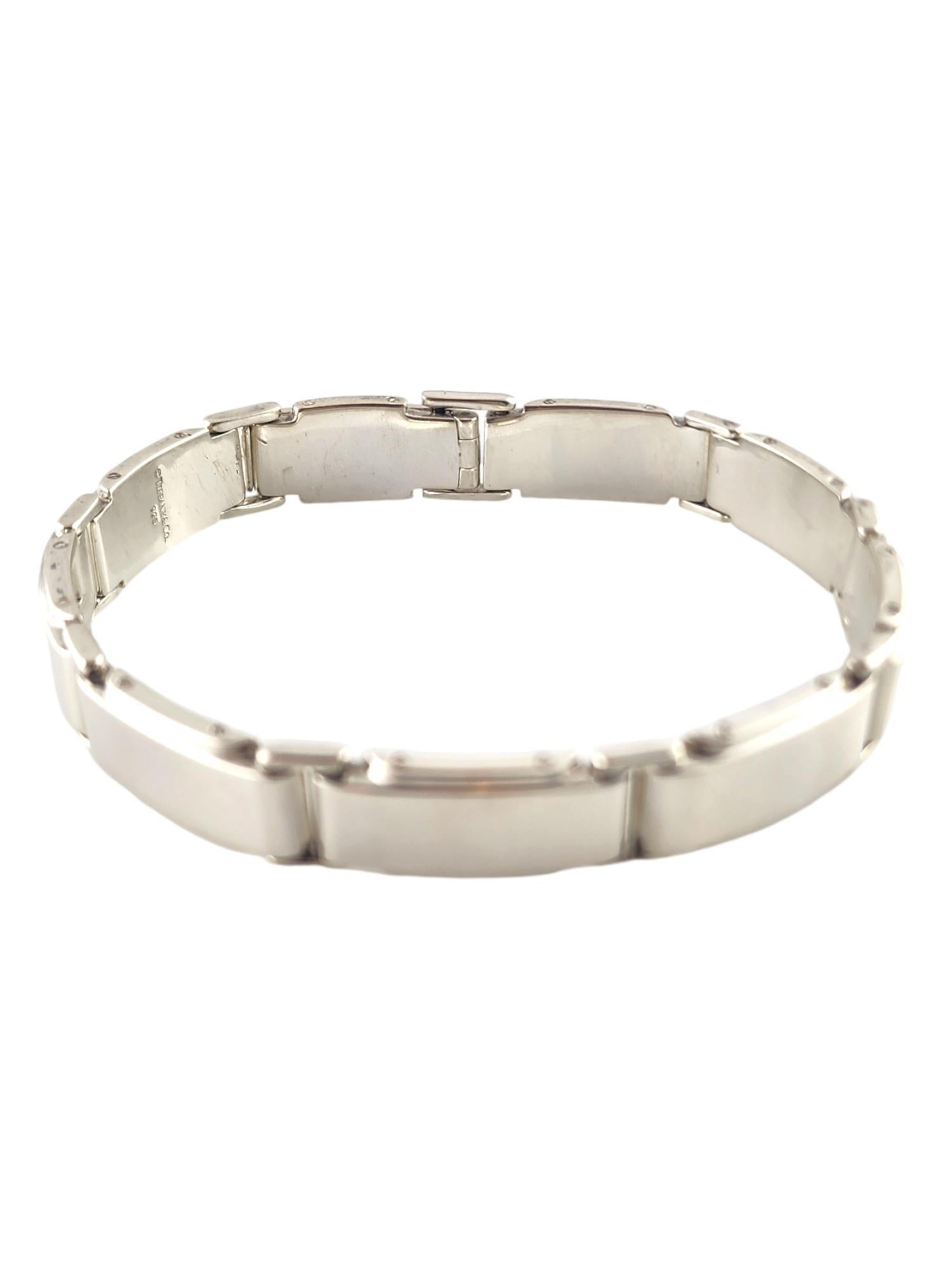Tiffany & Co Sterling Silver Metropolis Link Bracelet

This gorgeous sterling silver metropolis link bracelet was created from amazing designer Tiffany & Co!
Engraved with 