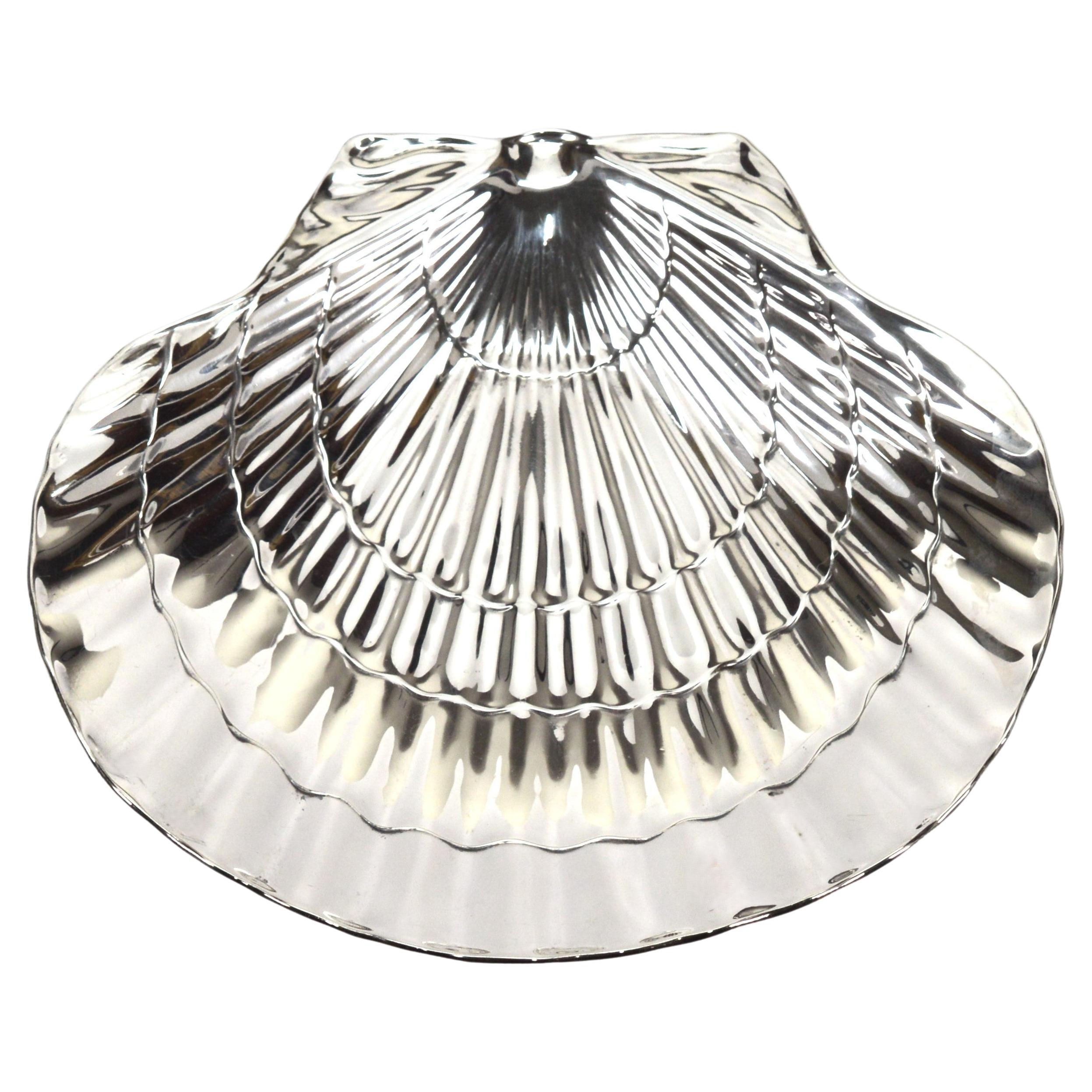 Tiffany & Co. Sterling Silver Mid-Century Modern Scallop Shell Dish