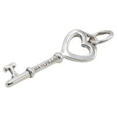 Tiffany & Co. Sterling Silver Mini Heart Key Pendant 