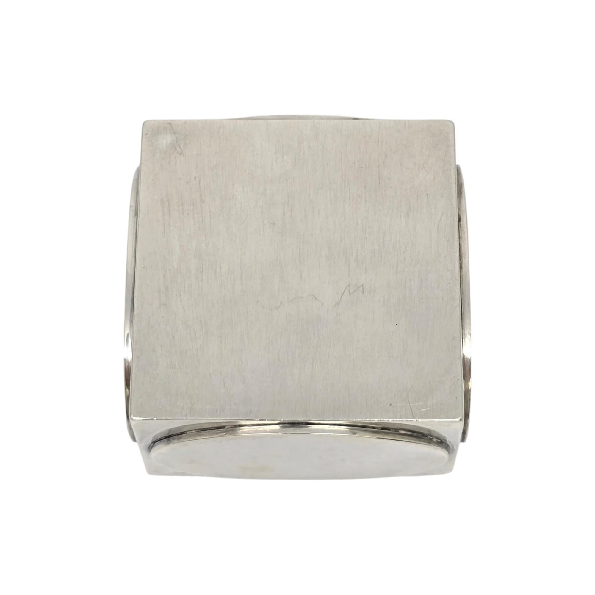 Tiffany & Co. Scatola portagioie con specchio in argento sterling con mono #20375 in vendita 1