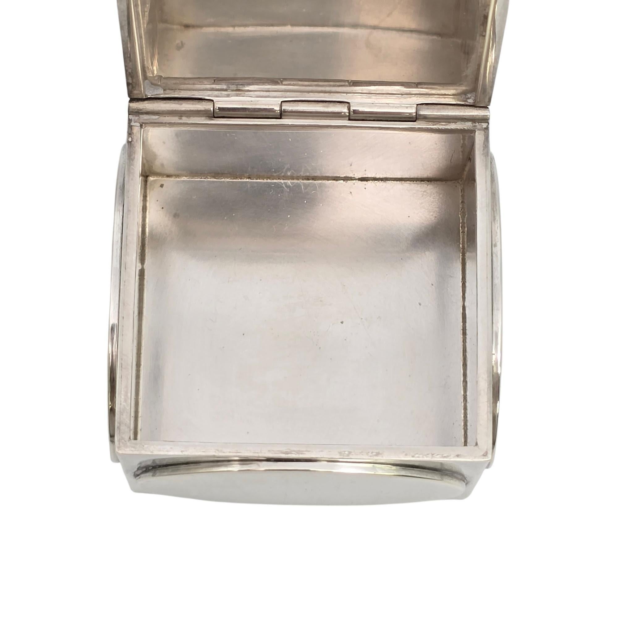 Tiffany & Co. Scatola portagioie con specchio in argento sterling con mono #20375 in vendita 4