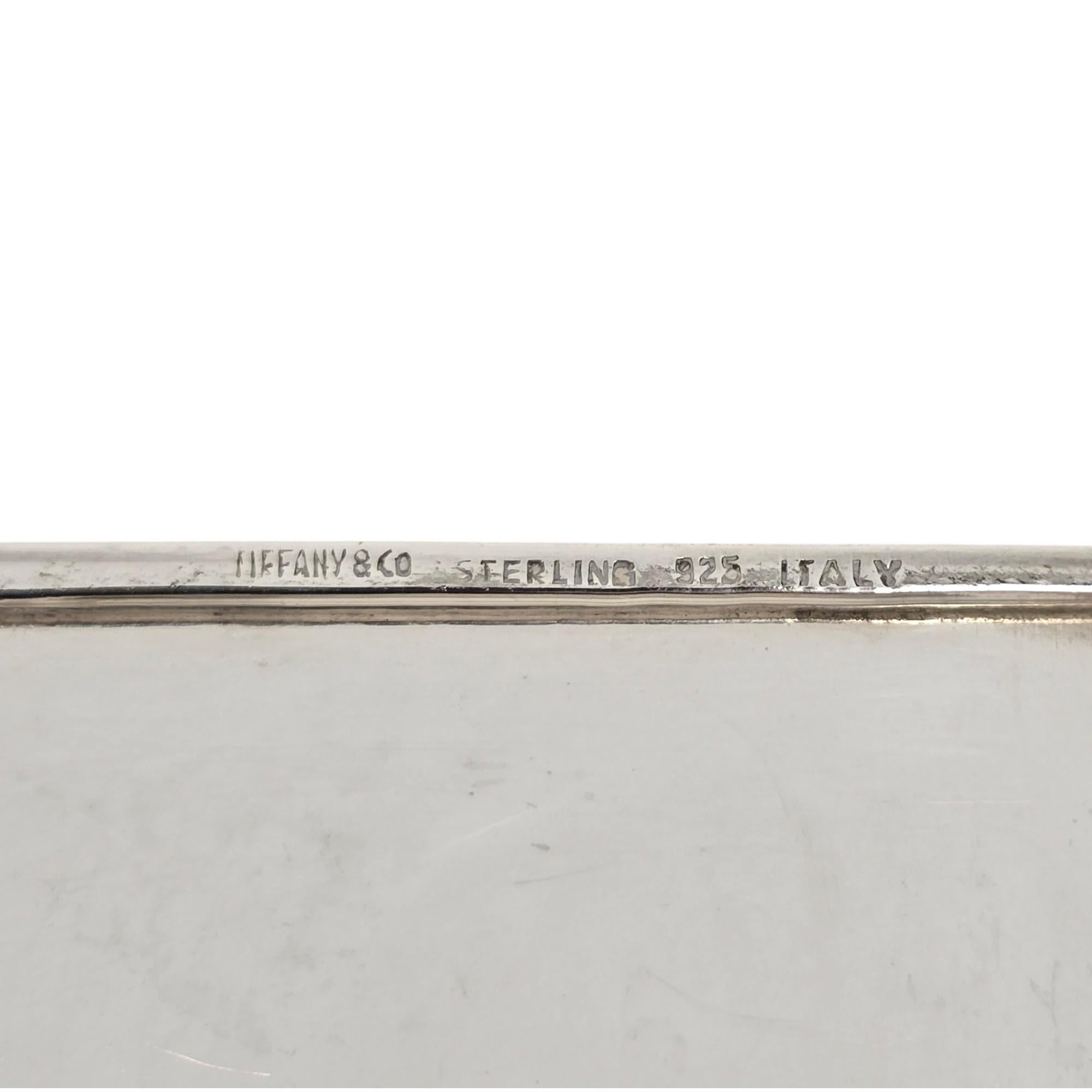 Tiffany & Co. Scatola portagioie con specchio in argento sterling con mono #20375 in vendita 5