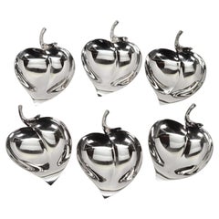 Tiffany & Co. A Silver Modern Leaf Nut Candy Dish Set