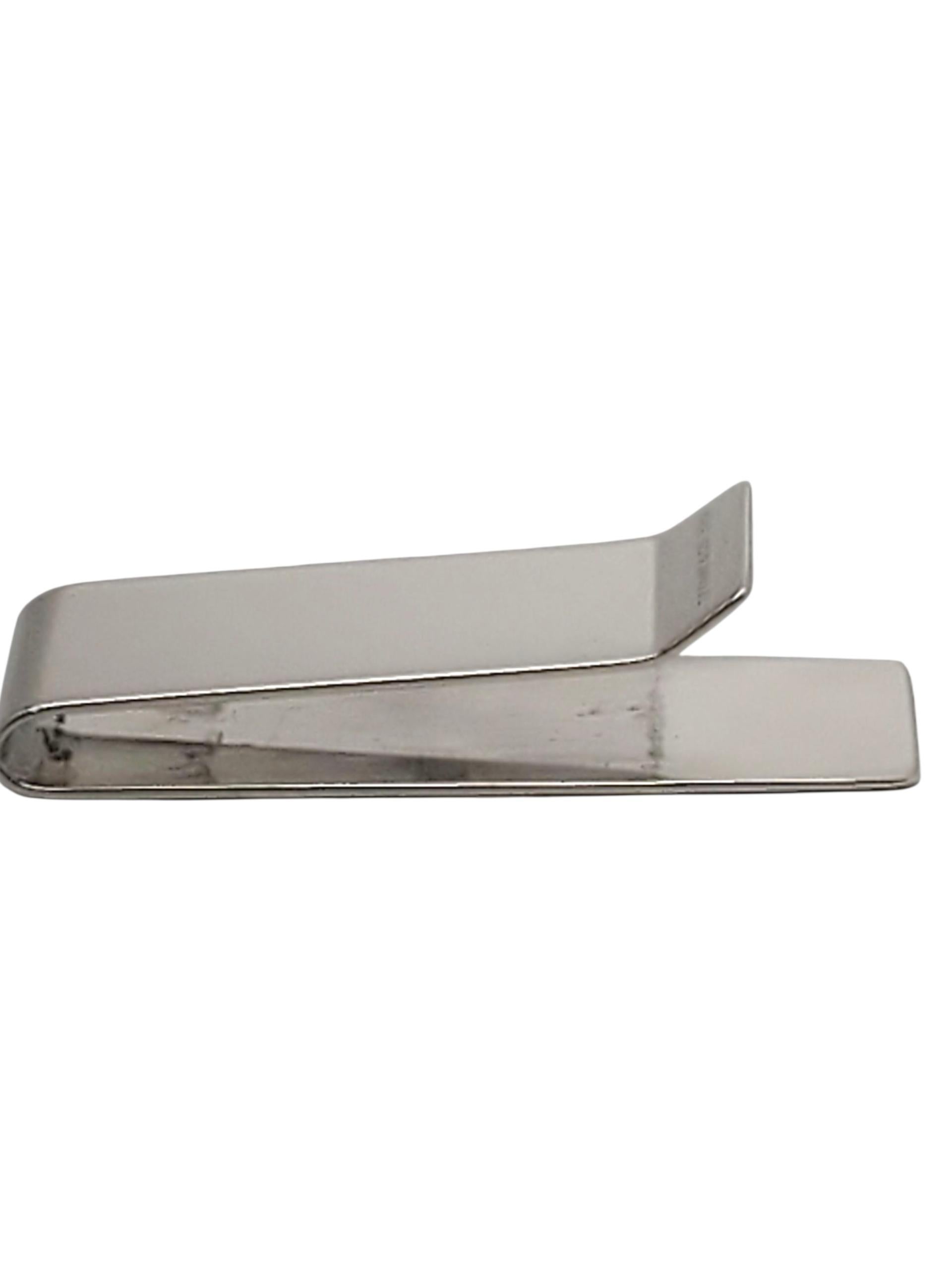 Tiffany & Co. Sterling Silver Money Clip # 22593 In Good Condition For Sale In Washington Depot, CT