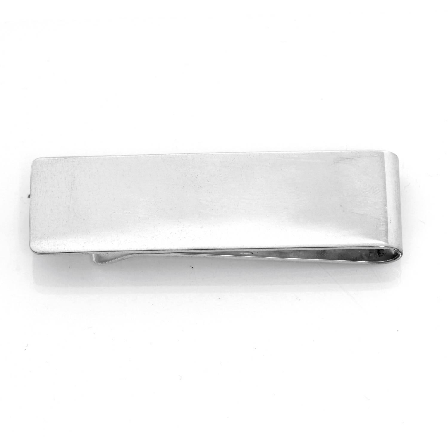 Tiffany & Co. Sterling Silver Money Clip  - Sterling Silver inscribed with Tiffany & Co. 925. 2.5 inches long. Total weight 19.6 grams .