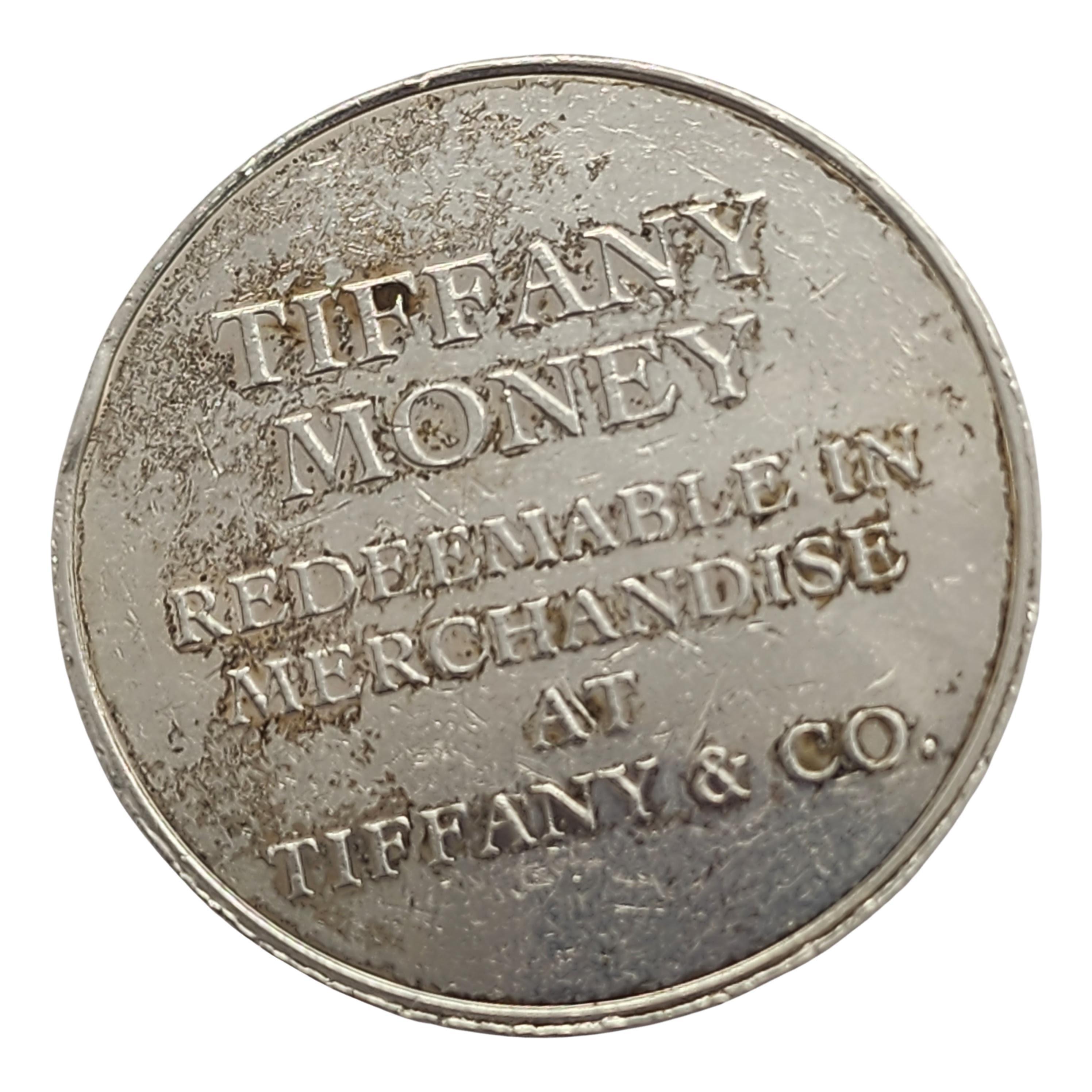Tiffany & Co Sterling Silver Money Coin Twenty Five Dollars #15960 1