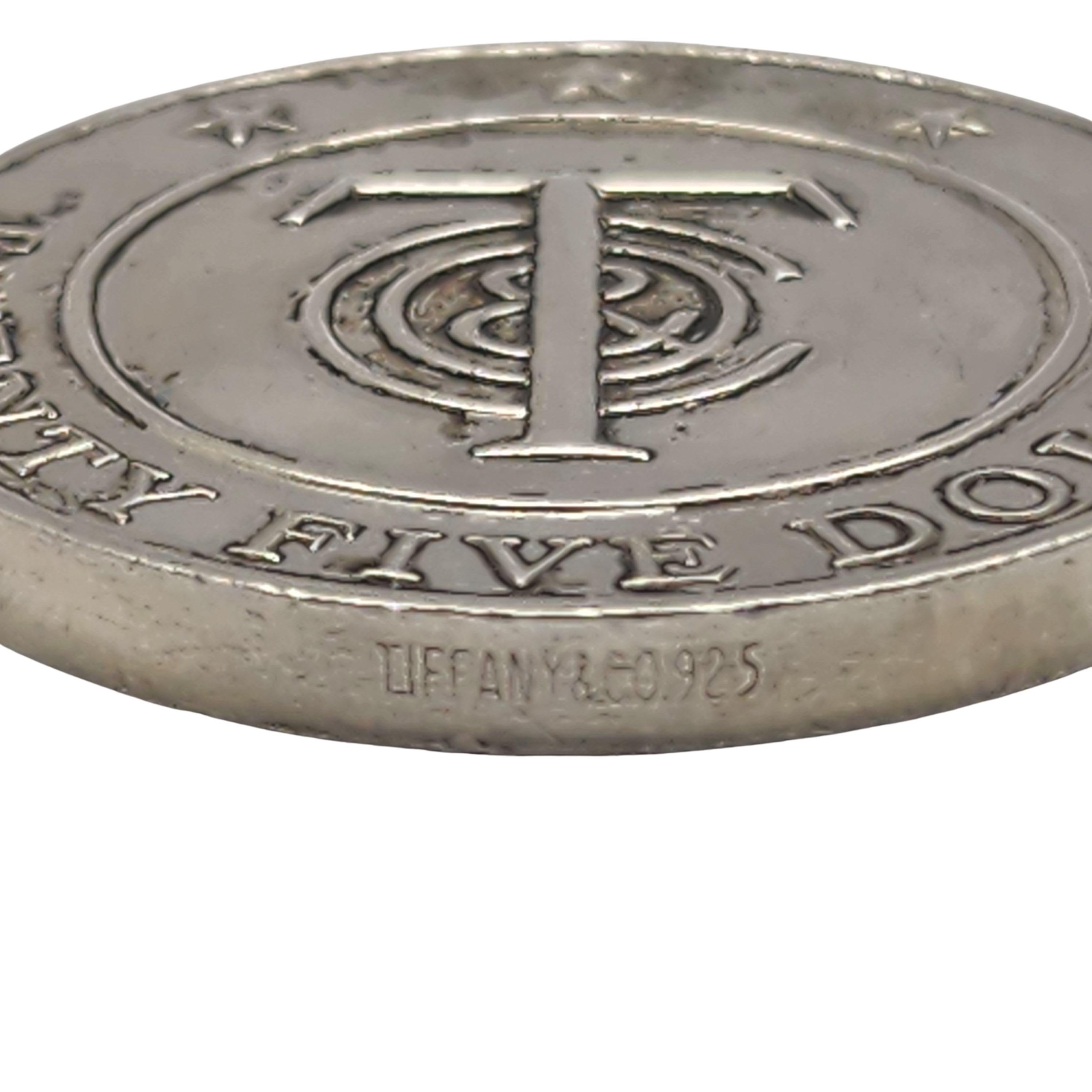 Tiffany & Co Sterling Silver Money Coin Twenty Five Dollars #15960 2