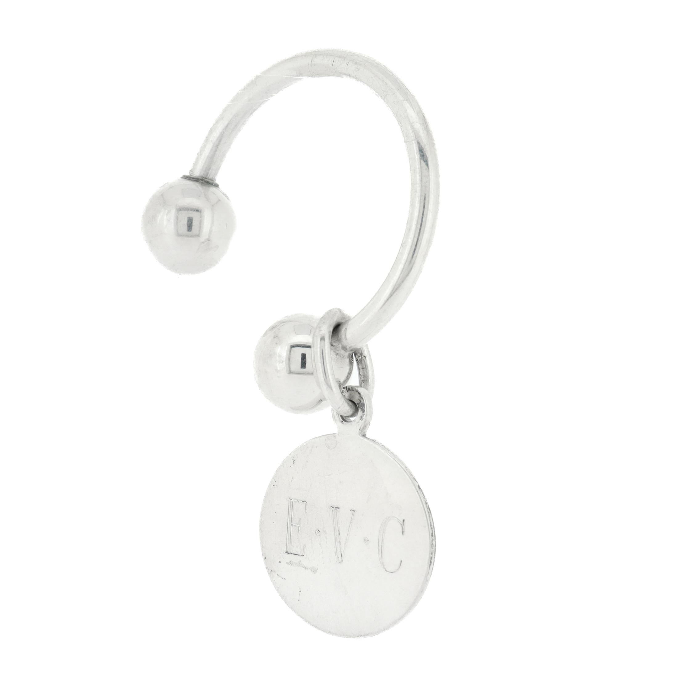 Tiffany & Co. Sterling Silber Monogramm Schlüsselanhänger oder Schlüsselkette im Angebot 7